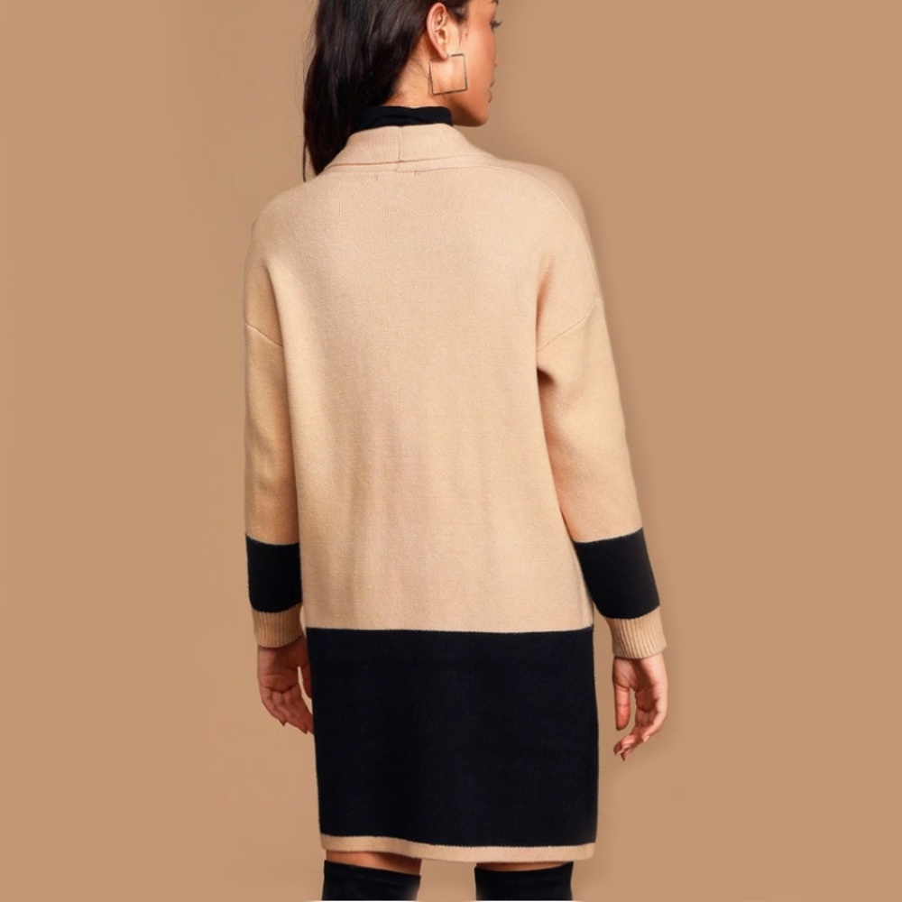 Color Block Cardigan Sweater - Picture 4 of 4
